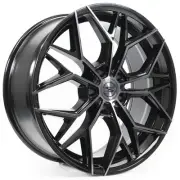 20x9 Select S105 Syndicate Gloss Black Machined DDT Face Lip Wheel 5x4.5 (38mm)
