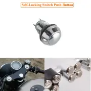 Universal Chrome Self-Locking Switch Push Button For Harley Sportster Road King