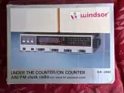 Vintage Windsor AM/FM Electronic Clock Radio Model KR-2400 W/ Outlet