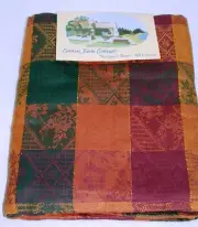 Cotton Park Cottage Tablecloth ~ Lattice Jacquard ~ 60" Round **NEW**