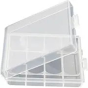 8x Clear Plastic AA AAA Battery Box Storage Case Cover Batteries Holder - Durable Clear Plastic Organizer with Secure Snap Locks