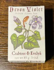 Vintage Crabtree & Evelyn Devon Violet Soap Made In England 1978 NOS