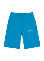 Off-white Kids Logo-print Cotton Shorts (4-10 Years) - Blue - 06YR (6 Years) 06YR (6 years)