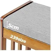 Porch Swing Cushion for Office Chair Garden Cushions Bench 3 2 1 Seater Patio Seat Long Outdoor Indoor Pads Padded Mat Home Furniture Replacement Round Square Rectangular(Light Gray,50x170 cm)