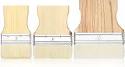 Thinp 3 pcs Flat Paddle Paint Brush Set,Wide Paint Brush Large Paint Brush 3/4/5 Inch Paint Brush with Poplar Handle Art Paint Brush Wool Paint Brushes Flat Paint Brush for Oil and Acrylic Paints
