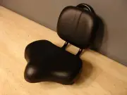 Bicycle Seat Saddle Black Large Comfort Adjustable Back Rest Beach Cruiser Bike