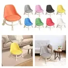 Low Rolling Stool with Back Rest Height 45cm Stainless Steel Convenient Kitchen