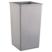 Rubbermaid Commercial Untouchable Waste Container Square Plastic 50gal Gray