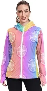 [Caihoyu] Plain Hoodie with Thumb Holes Rash Guard Shirts UPF 50+ Protection Lightweight Sweatshirt for Hiking Outdoor, Multicolor22, Large