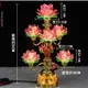 led七彩七品供佛荷花燈水晶旋轉佛曲蓮花燈佛供燈佛前長明燈九品 家 夏洛特居家名品