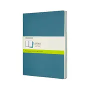 Moleskine Cahier Notebook Plain Extra Large Brisk Blue (Set of 3)