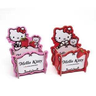 三麗鷗 Hello Kitty 草莓置物架 桌上收納 筆筒 手機座 組合式 研達【金玉堂文具】