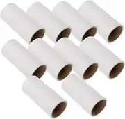 Lint Roller Refill 10pcs 600 Sheets 10cm Pet Hair Lint Removers Dust Brushes Refill Roller Household Fur Sticky Removal Tool White
