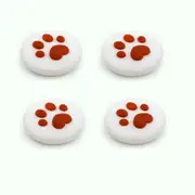4Pcs Cute Cat Paw Claw Thumb Stick Grip Cap Joystick Cover For Nintend Switch or Switch Lite Console-White&Wine Red