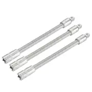 3PCS 1/4" Drive Flexible Ratchet Socket Adapter Extension Bar