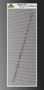 Scale v11 Large Format Mesh Fishing Lure Airbrush Stencil 11x4 - Mylar Reusable