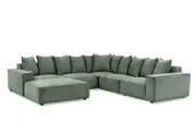 TILLEY FABRIC Corner Lounge with Ottoman ( Fabric)