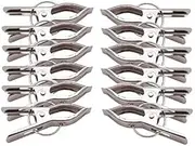 Export Store Stainless Steel Multipurpose Sturdy Clothes Hanging Clips, Clothes Drying Clips, Clothes Pegs,Laundry Clips, Clothes pin/Steel Cloth Drying Clip, Silver. (Pack of 12)
