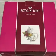 Royal Albert, Kitten Teapot, "Old Country Roses" Pattern New In Box