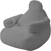 LoKori Lazy Lounger High Back Bean Bag Cover, Faux Fur Bean Bag Chair Cover for Adults(No Filler),Washable Soft Beanbag Chair Outside Cover for Living Room, Playroom,B
