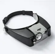 Headband Magnifying Glasses,1.5X 3X 6.5X 8X Eyewear Magnifier with 2 LED Lights