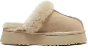 [YELLOW EARTH NATURAL PRODUCTS] Classic Lady's Scuff - Platform Sole Premium Australian Sheepskin UGG Slippers