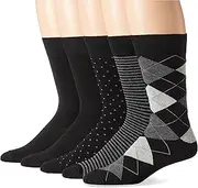 [Amazon Essentials] Men's Patterned Dress Socks, 5 Pairs
