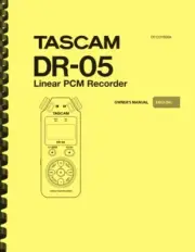 Tascam DR-05 Linear PCM Recorder OWNER'S MANUAL