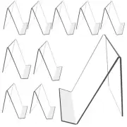 10 Pack 6 Inch Acrylic Book Stand Display Easel Tablet Holder for Pictures Books