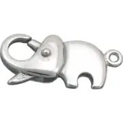 Sterling Silver Elephant Lobster Clasp Beading Jewelry