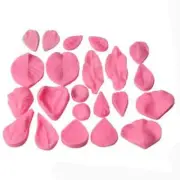 22PCS Gum Paste Flower Veining Silicone Fondant Molds for Wedding Cake Decor