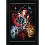 Jamie Campbell Bower Stranger Things 4 Signed Movie Poster Framed