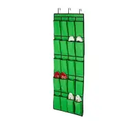 Green Honey Can Do 20 Pocket Over The Door Shoe Organizer Hanging for 10 Pairs