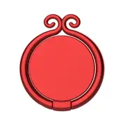 Metal Monkey King Shape Powerful Sticky Ring Holder Desktop Stand for Mobile Phone RED COLOR