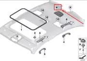 NEW BMW 7 F02 REAR CABIN MAKE-UP MIRROR 51449130971 9130971 (for: BMW)