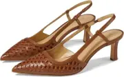Michael Kors Women's Alora Mid Sling Pump, Luggage, 9