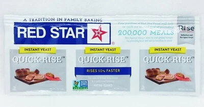 1 STRIP Red Star QUICK-RISE Instant Yeast Enhance Dough RISE 50% FAST(3 packets)
