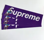 SET OF 10 Supreme Smurfs Box Logo Sticker Purple 100% Authentic FW20 Season