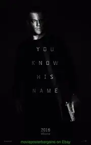 JASON BOURNE MOVIE POSTER Advance Ver.DS 27x40 MATT DAMON 2016 GLOSSY UV Coated