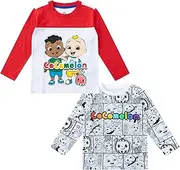 [CoComelon] Boys 2 Pack Long Sleeve Shirt for Toddlers