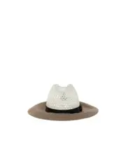 perforated-detail hat S White