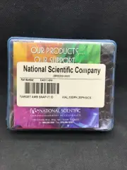 (100) NATIONAL SCIENTIFIC 2mL Amber Target Snap-It Crimp/Snap Vial 32mm H x 12mm