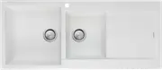 Oliveri Santorini 1 & 3/4 Left Hand Bowl with Drainer White Sink