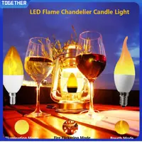 在飛比找蝦皮購物優惠-Toge LED 模擬火焰燈泡蠟燭燈適用於家庭酒店裝飾 E1