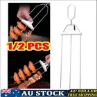 Steel 3-Prong Grill Grilling Skewers Barbecue Skewers BBQ Sticks Kabob 1/2PQS