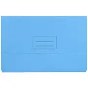 J.Burrows Recycled Foolscap Document Wallet 220gsm Blue