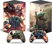 Cool X-Box Series X Skin Set，Fashion Protector Wrap Cover Protective Faceplate Full Set Compatible with X-Box Series X Console and Controller Skins