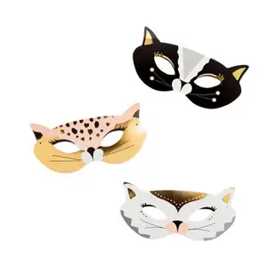 【CHL】Bentoy 派對必備 萬聖節 貓咪 貓臉舞會 神秘感 派對面具 貓臉面具 半臉面具