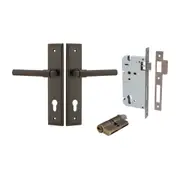 Iver Helsinki Door Lever on Stepped Backplate Entrance Kit Key/Key