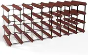 32 Bottles Classic Line Wine Rack Un-Assembled Brown